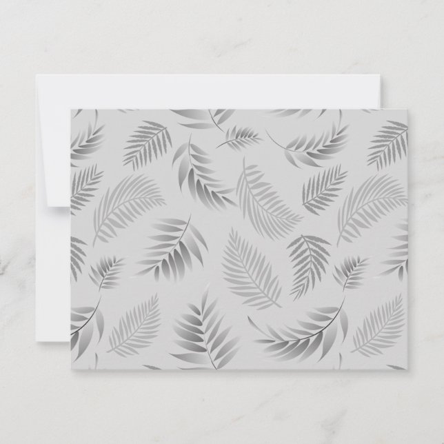 Tropical Leaves Pattern 5 Note Card (Front)