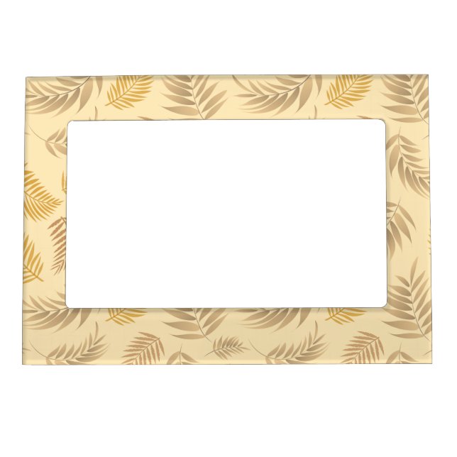 Tropical Leaves Pattern 6 Magnetic Frame (Front)