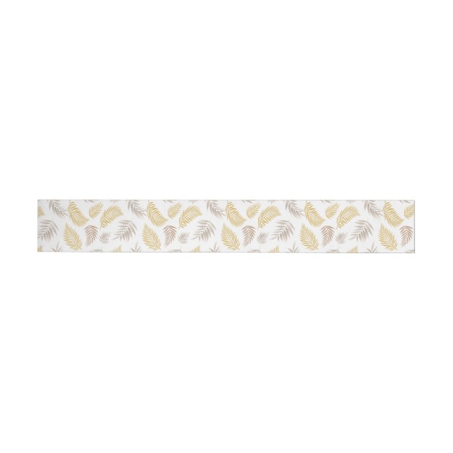 Tropical Leaves Pattern 7 Wrap Around Label (Individual)