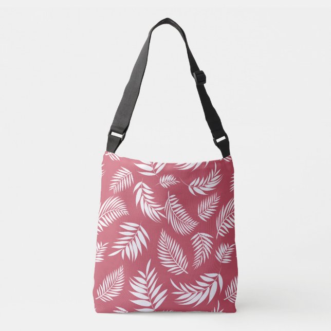 Tropical Leaves Pattern 8 Crossbody Bag (Front)