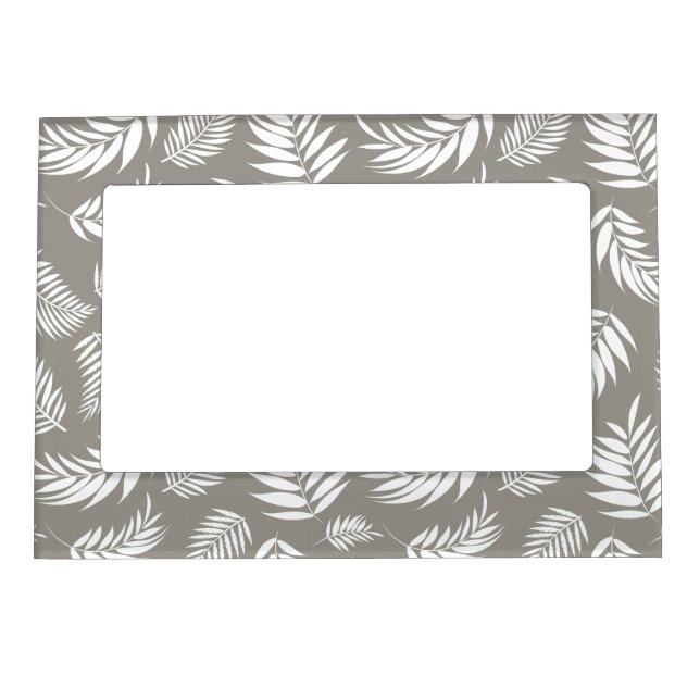 Tropical Leaves Pattern 9 Magnetic Frame (Front)