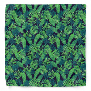 Tropical Leaves Pattern Bandana