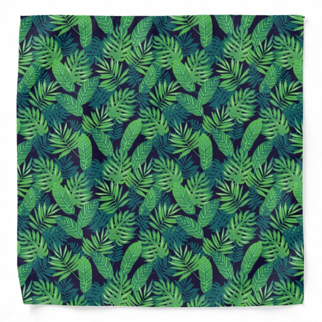 Tropical Leaves Pattern Bandana (Front)