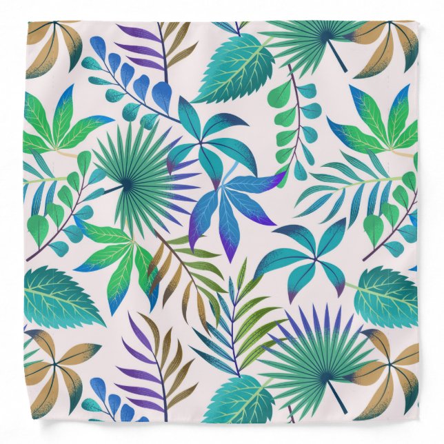 Tropical leaves pattern bandana (Front)