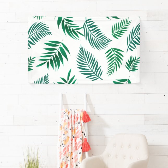 Tropical Leaves Pattern Banner (Insitu)