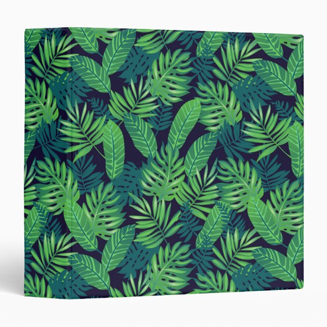 Tropical Leaves Pattern Binder (Front/Spine)