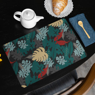 Tropical Leaves Pattern Cloth Placemat