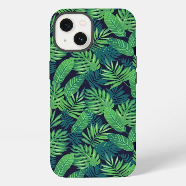 Tropical Leaves Pattern Iphone Case (Back)