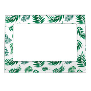 Tropical Leaves Pattern Magnetic Frame