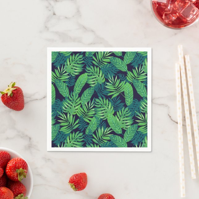 Tropical Leaves Pattern Napkins (Insitu)