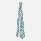 Tropical leaves pattern neck tie | Zazzle