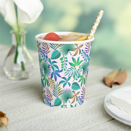 Tropical Leaves pattern Paper Cups