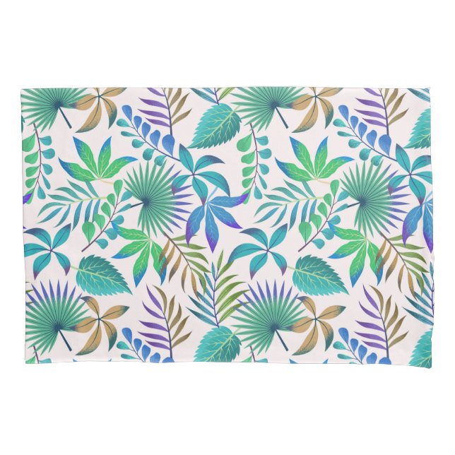 Tropical Leaves pattern Pillow Case (Front)