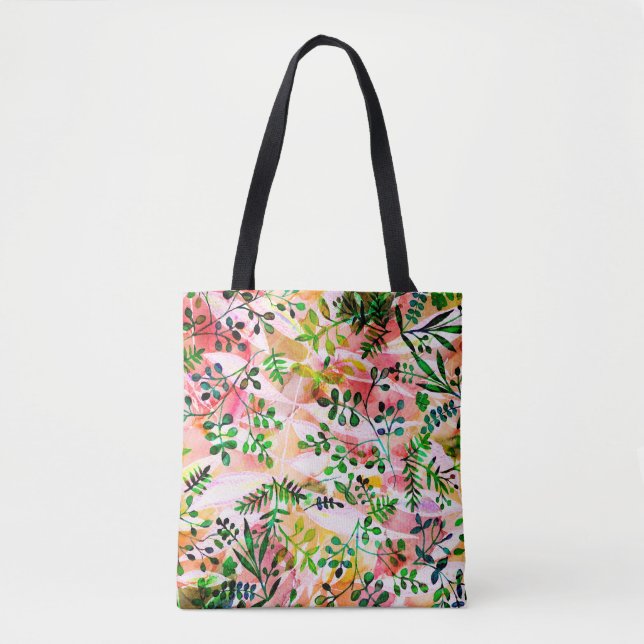 Tropical leaves pattern repeating. Artistic photo  Tote Bag (Front)