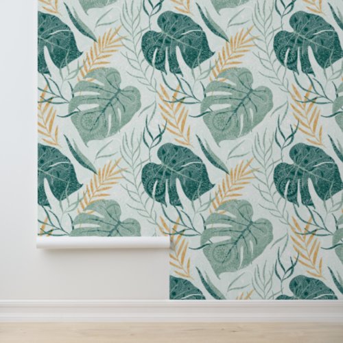 Tropical Leaves Pattern Wallpaper