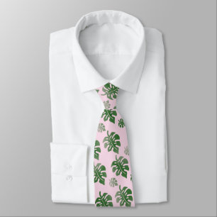 Tropical Leaves Pattern Wedding Party Dancing  Neck Tie