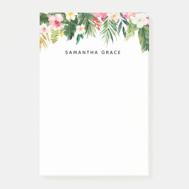 Tropical Leaves Personalized Notes (Front)
