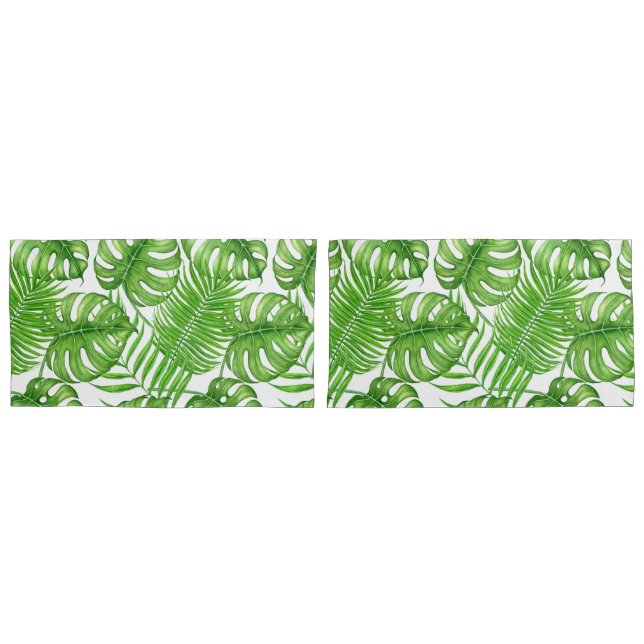 Tropical leaves pillow case (Front-Set)