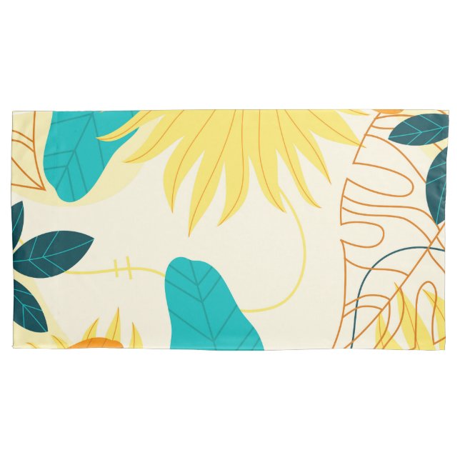 Tropical Leaves Pillow Case (Front)