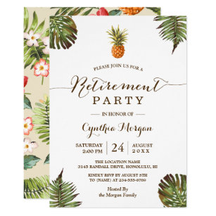 Retirement Invitations Hawaiian 10