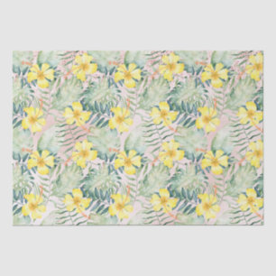 Tropical Leaves Pink Ombre Glitter Dream        Tissue Paper