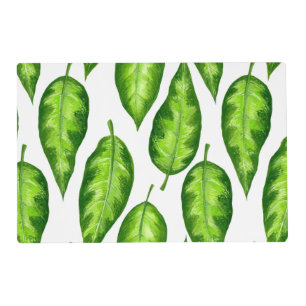 Tropical leaves placemat