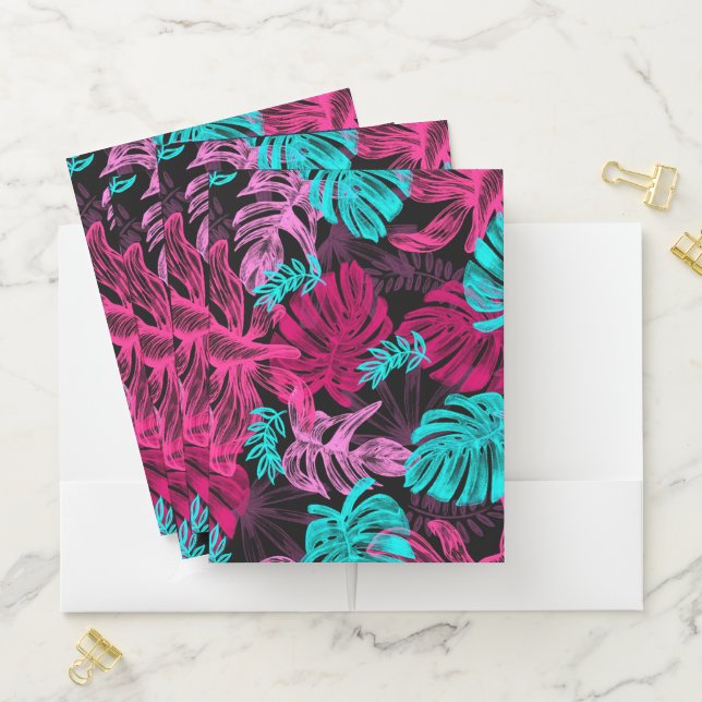 Tropical Leaves Pocket Folder (In Situ)