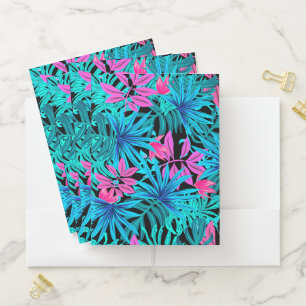 Tropical Leaves Pocket Folder