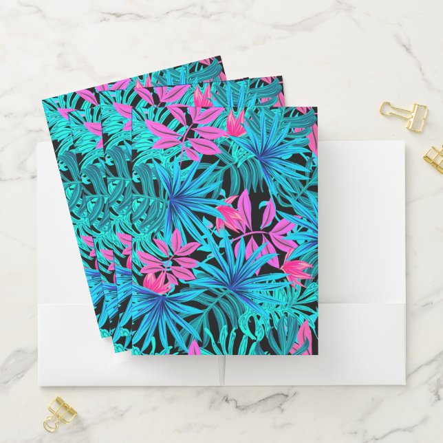Tropical Leaves Pocket Folder (In Situ)