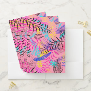 Tropical Leaves Pocket Folder