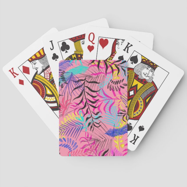 Tropical Leaves Poker Cards (Back)