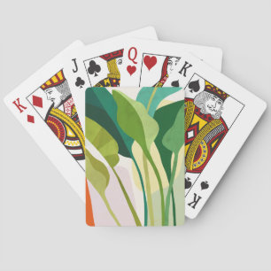 Tropical Leaves Poker Cards