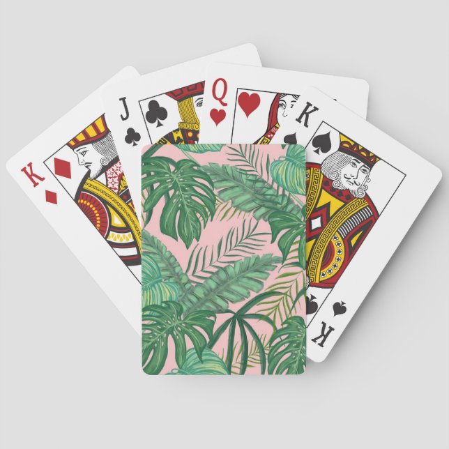 Tropical Leaves Poker Cards (Back)