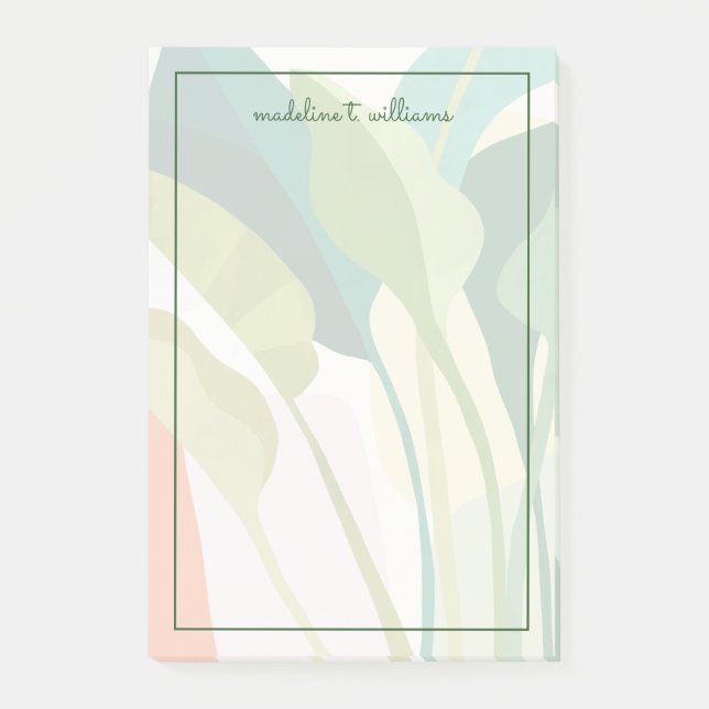Tropical Leaves Post-it Notes (Front)