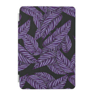 tropical leaves purple iPad mini cover
