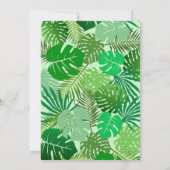 Tropical Leaves Rainforest Foliage Baby Shower Invitation (Back)