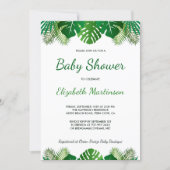 Tropical Leaves Rainforest Foliage Baby Shower Invitation (Front)
