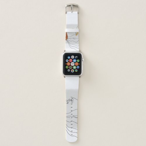 Tropical Leaves Seamless Pattern Design Apple Watch Band