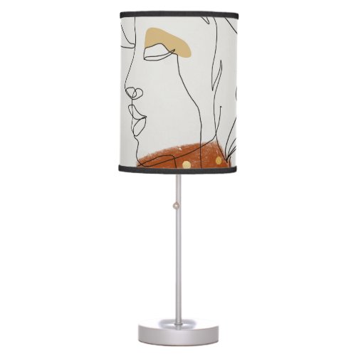 Tropical Leaves Seamless Pattern Design Table Lamp