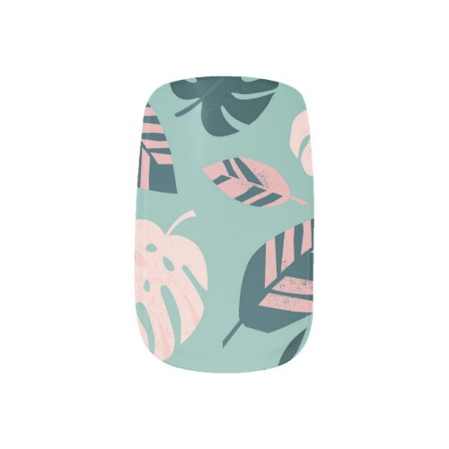 Tropical Leaves Seamless Vintage Pattern Minx Nail Art