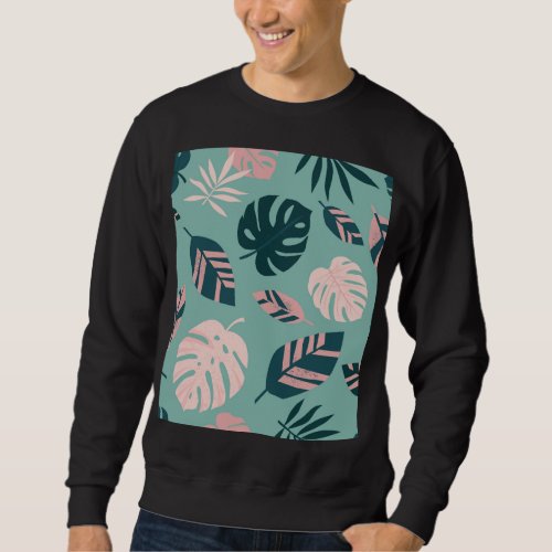 Tropical Leaves Seamless Vintage Pattern Sweatshirt