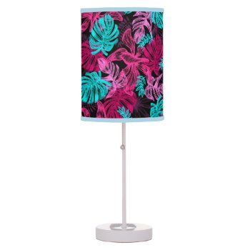 Tropical Leaves Table Lamp by NatureTales at Zazzle