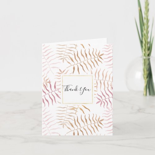 Tropical Leaves Thank You Card