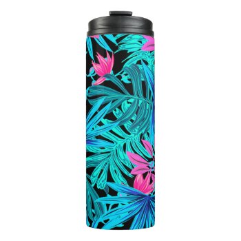 Tropical Leaves Thermal Tumbler by NatureTales at Zazzle