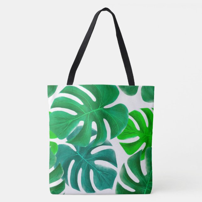 Tropical Leaves Tote Bag (Front)