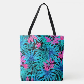 Tropical Leaves Tote Bag by NatureTales at Zazzle