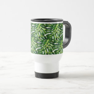 Tropical Leaves Travel Mug