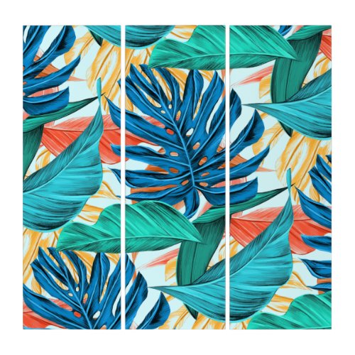 Tropical Leaves Triptych