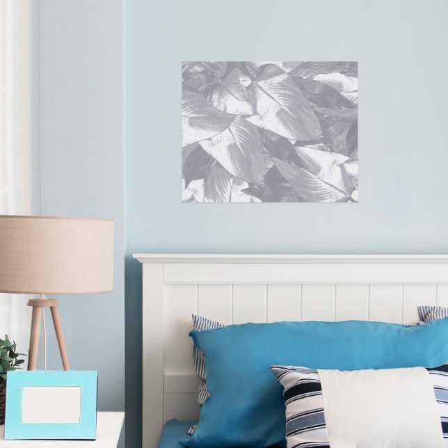 Tropical Leaves Vacation Vibes Foil Prints (In Situ (Bedroom))