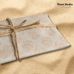 Tropical Leaves Vintage Retro Summer Birthday Tissue Paper